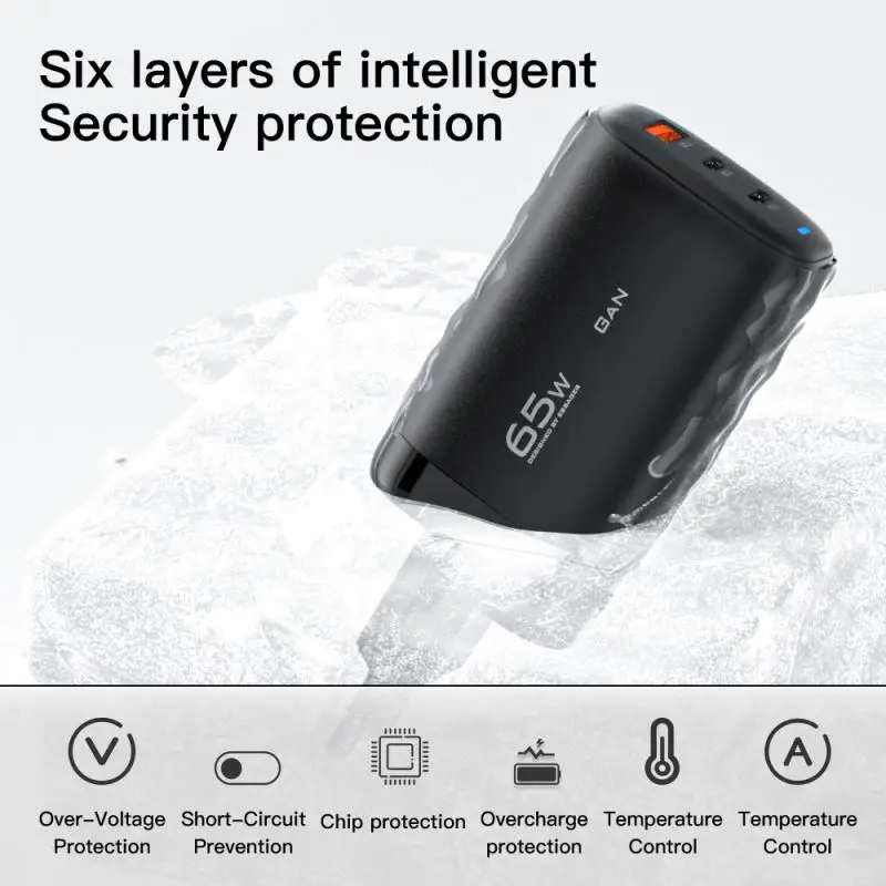 

Pd3.0 Fast Charger Portable 65w Qc3.0 Gan Charger Quick Charge For Macbook Usb Charger Fast Charging Phone Charger Portable