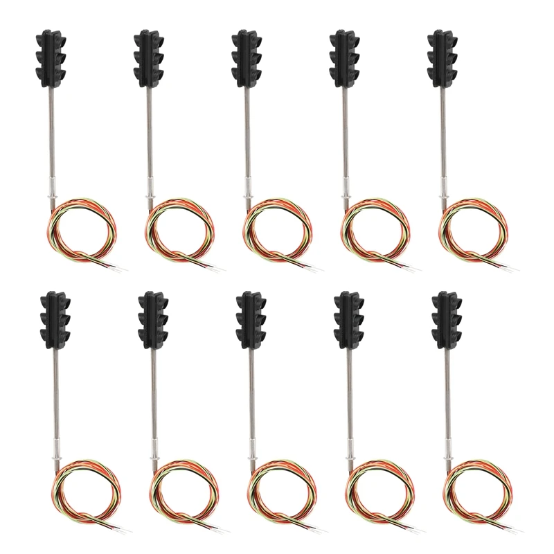 

10X 3 Color Traffic Light Signals Ho Oo Scale Model 6LED For DIY Sand Table Crossing Street Construction Railway