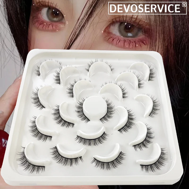 

DEVOSERVICE New DD Curl Lashes Multi Style Natural Volume Mink Eyelashes Eyelash Extension Korean Makeup Wholesale Maquillaje