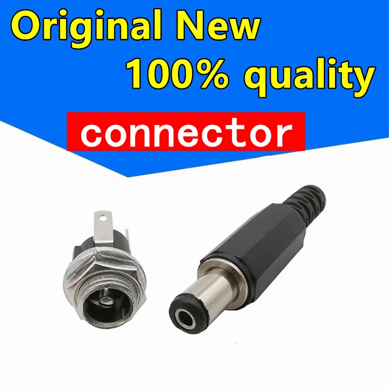 

Conector de tomada + fêmea de metal, 5.5mm x 2.1mm, 5.5x2.1 dc, adaptador de terminal de conectores dc