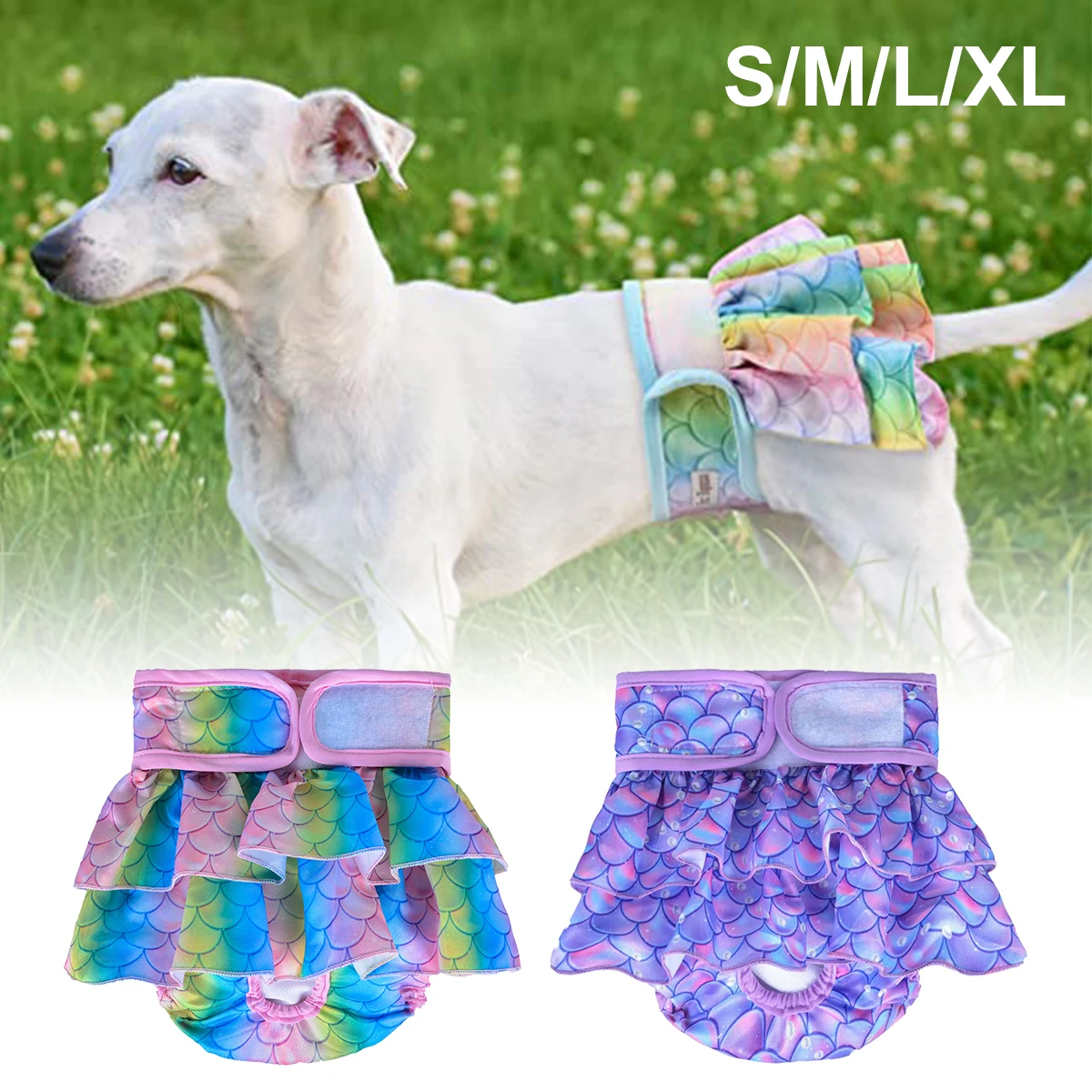 

2Pcs Pet Menstrual Pants Dog Physiological Hygiene Pant Reusable Washable Dog Diapers Cute Sanitary Doggie Diaper Highly