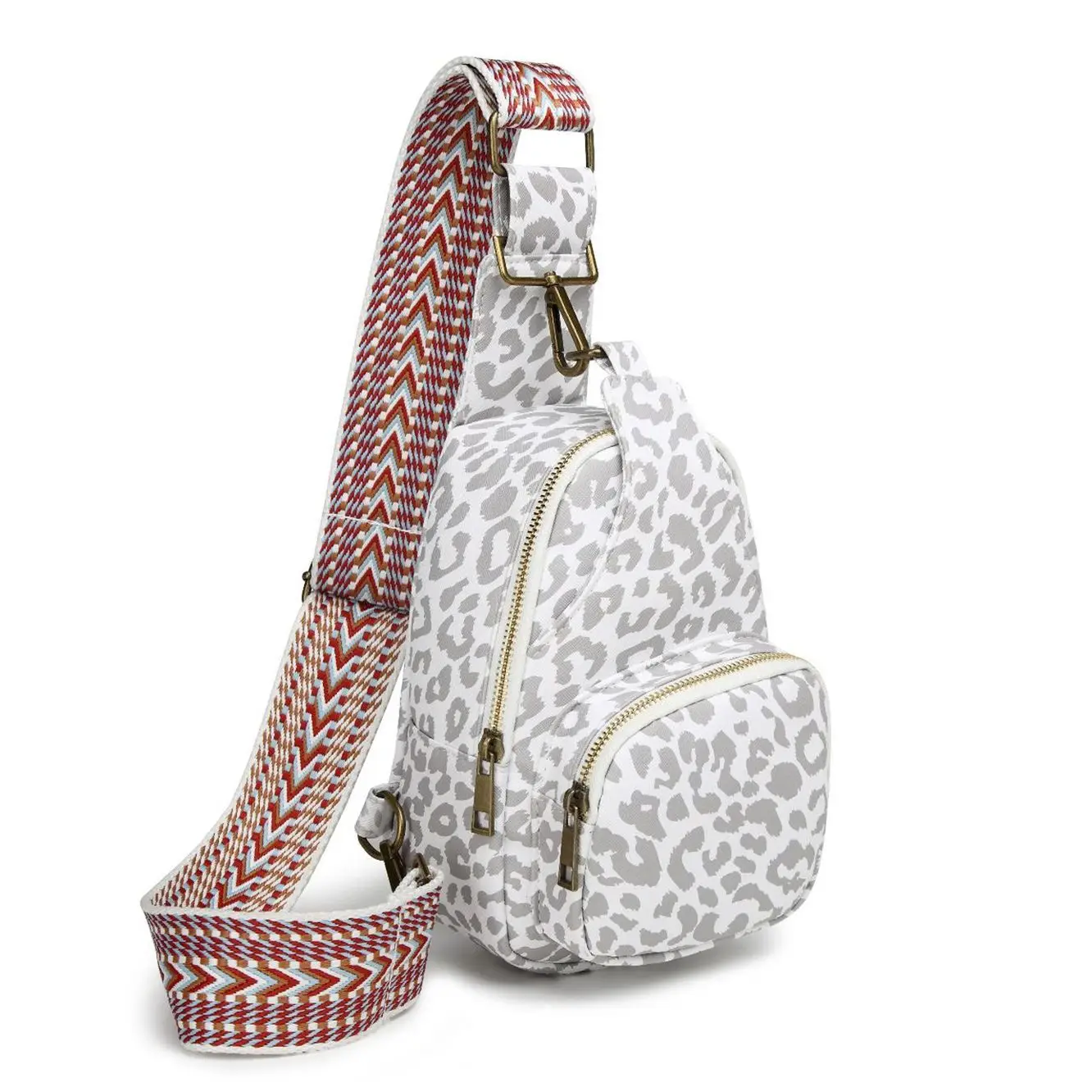 Cowhide Soft vegan Leather Fanny Pack Brown Small Sling Bag Crossbody Versatile Bum Bag For Women Chest Bag Phone Holder Bag