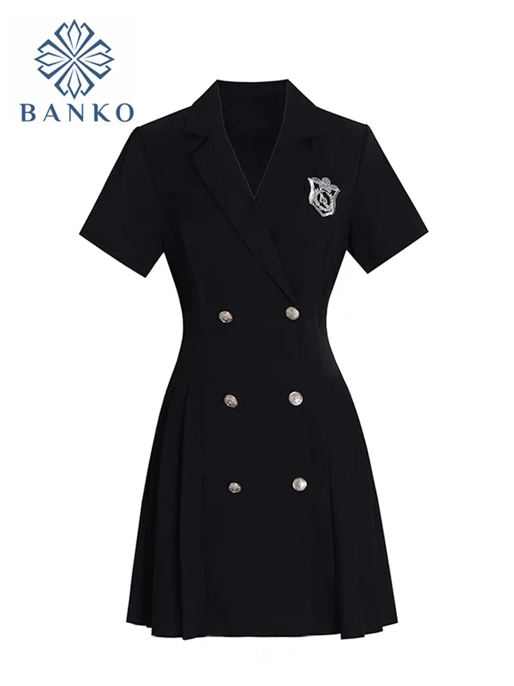 Женское элегантное платье-рубашка поло с отложным воротником и коротким рукавом