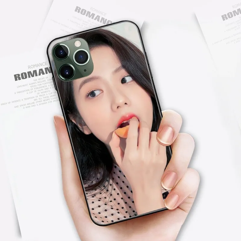 Корейский чехол BP JISOO для смартфона iPhone 14 13 12 11 XS X 8 7 6 Plus Mini Pro Max SE 2022 черный мягкий