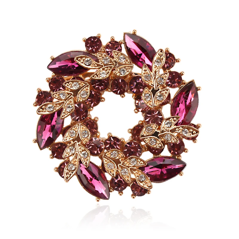 Брендовая красивая брошь WEIMANJINGDIAN в виде цветочной гирлянды с кристаллами