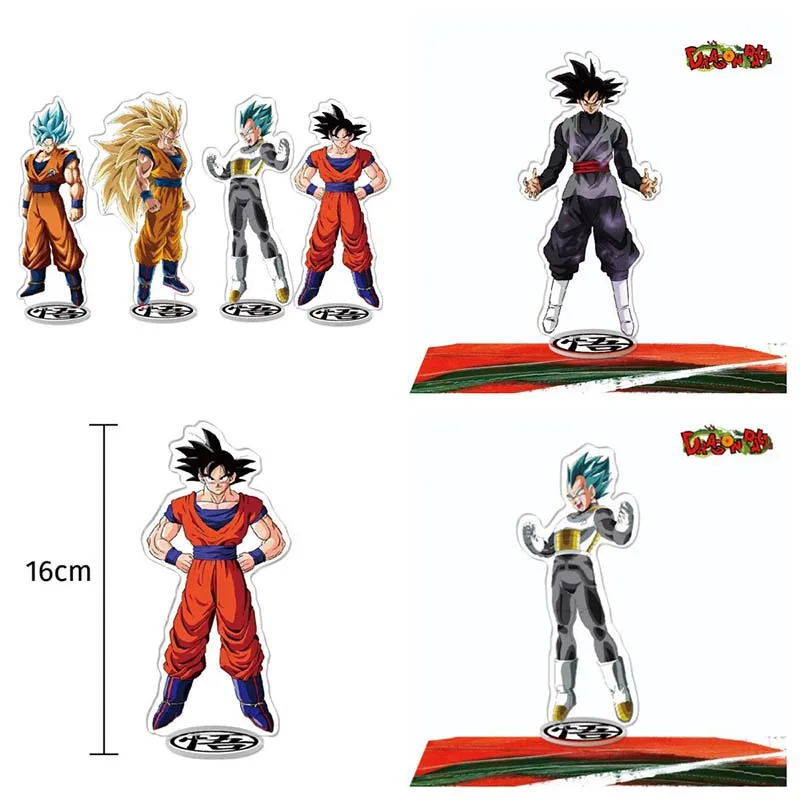 

Мультяшный Драконий жемчуг супер Сон Гоку какарото Вегета супер сайян Фриза Гохан Аниме фигурки акриловая подставка украшения модели игру...