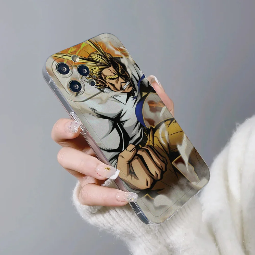 Чехол для телефона с аниме All Might Toshinori Yagi IPhone 11 12 13 14 15 Plus Pro Max прозрачный мягкий