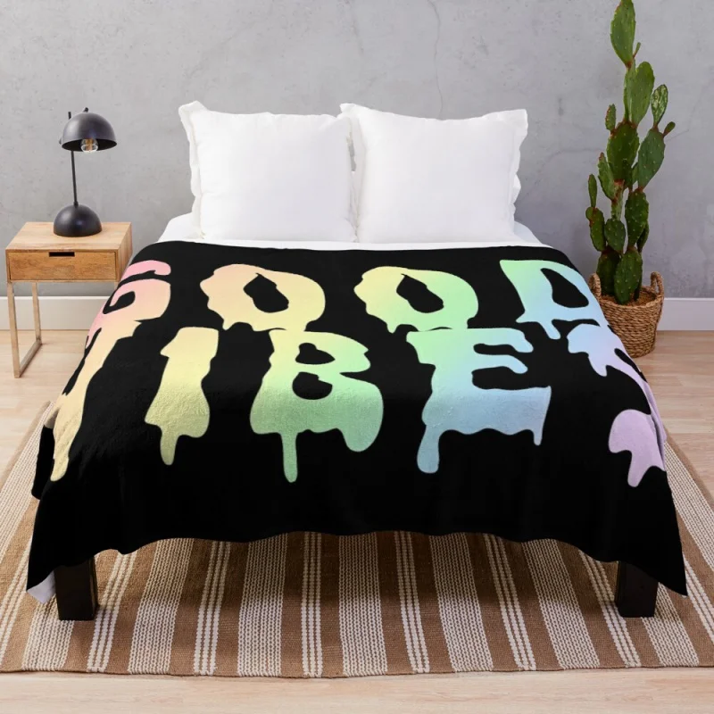 

Trippy Melting Good VibesThrow Blanket Nap Blanket Hairy Blanket Fluffy Blanket