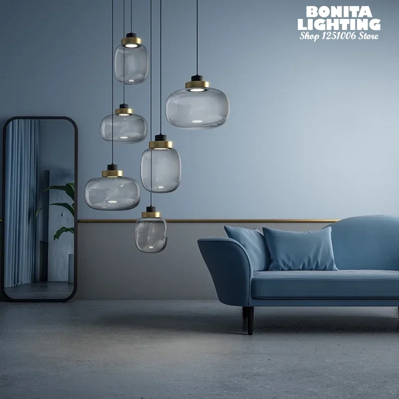 Стеклянная банка небольшой светильник в стиле лофт простой светодиодный