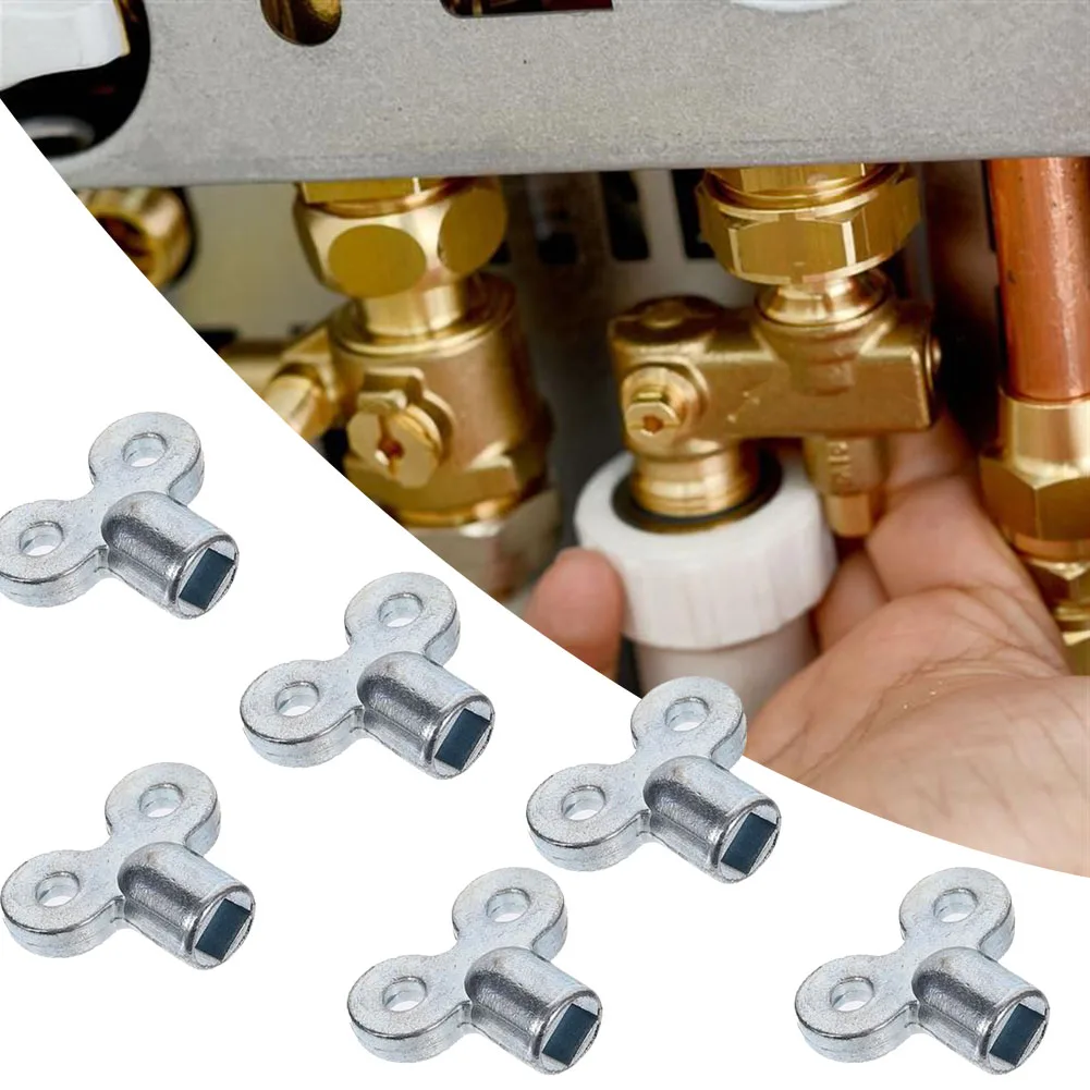 

6Pcs Radiator Keys Zinc Alloy Heater Bleed Key Wrench Air Vent Plumbing Bleeder Key Central Heating Tools Wear-resistant Supply