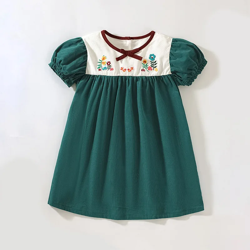 

Cotton Baby Girls Short Sleeve Dresses Clothes Kids Summer Princess Dress For Children Party Ball Pageant Outfit fashion 2-8Y