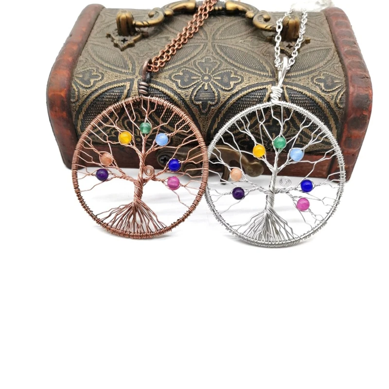 Ожерелье с подвеской Древо Желаний ажурная цепочка до ключиц жемчужное ожерелье