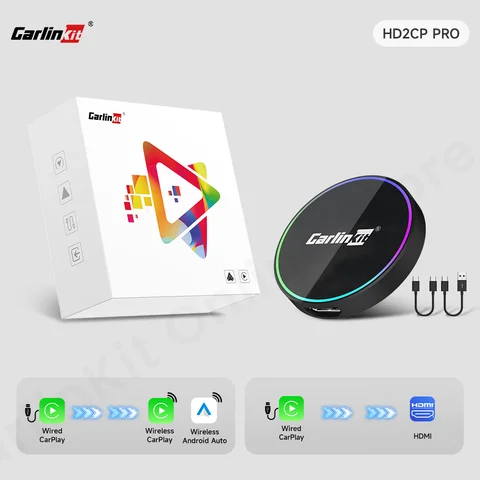 2025 CarlinKit 4.0 Pro CarPlay to CarPlay Android auto Беспроводной адаптер HDMI Вход Поддержка ТВ-палка ТВ-приставка PS4 PS5 Xbox Mini PC