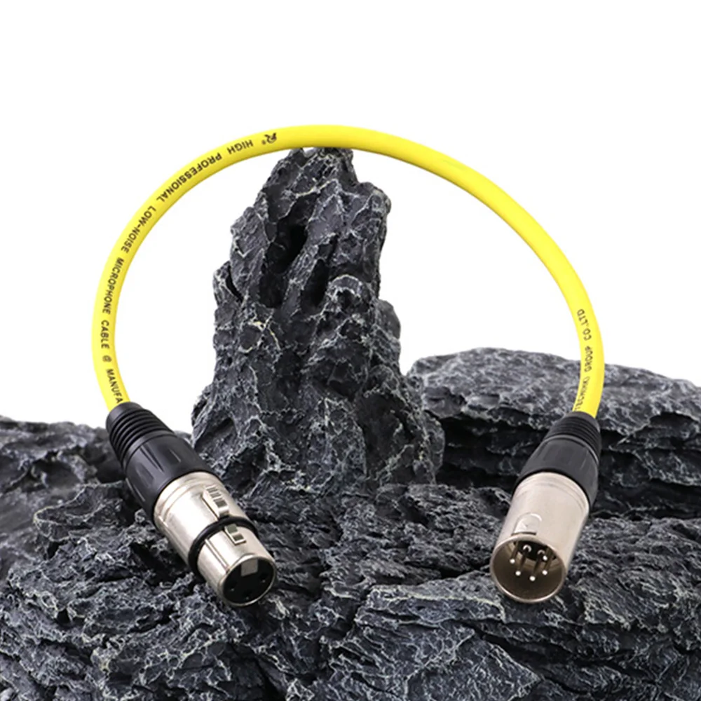 Кабель XLR 3-контактный Переходник мама-5-контактный папа сбалансированный