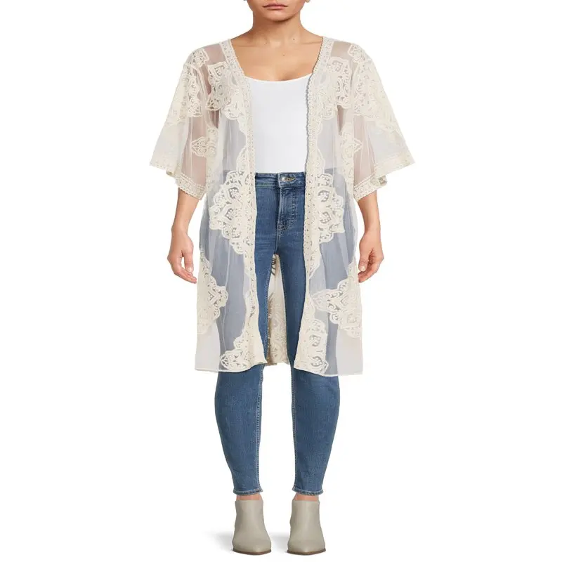 

Women's Semi-Sheer Lace Layering Piece