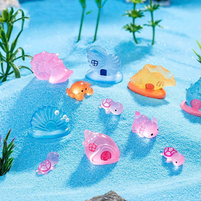 5 шт. креативные светящиеся раковины маленький орнамент миниатюрные фигурки