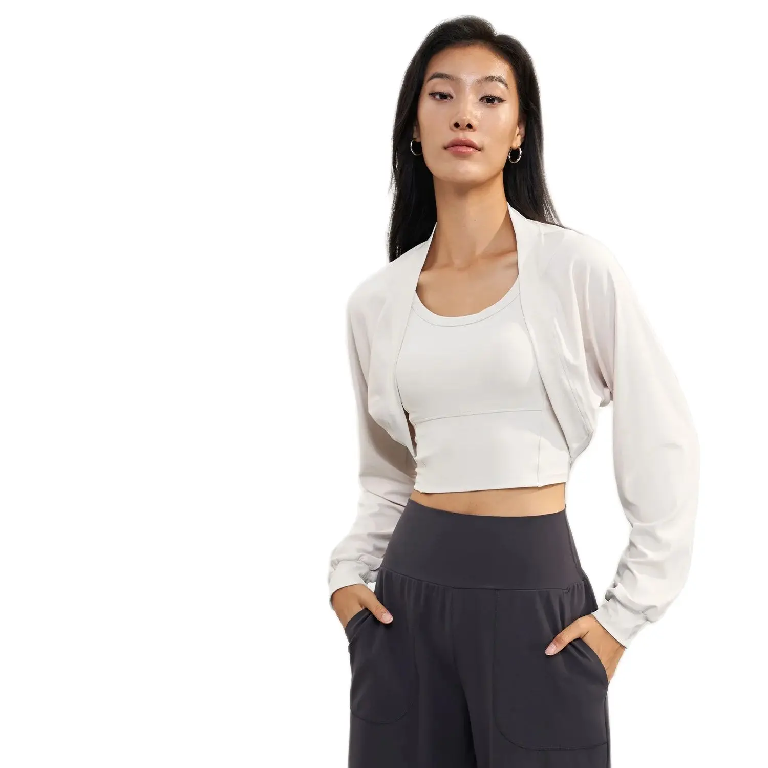 

Пальто NCLAGEN для йоги, спортивный свитшот, Женская Осенняя верхняя одежда с длинным рукавом, куртка для бега, удобный дышащий Топ для тренировок и фитнеса