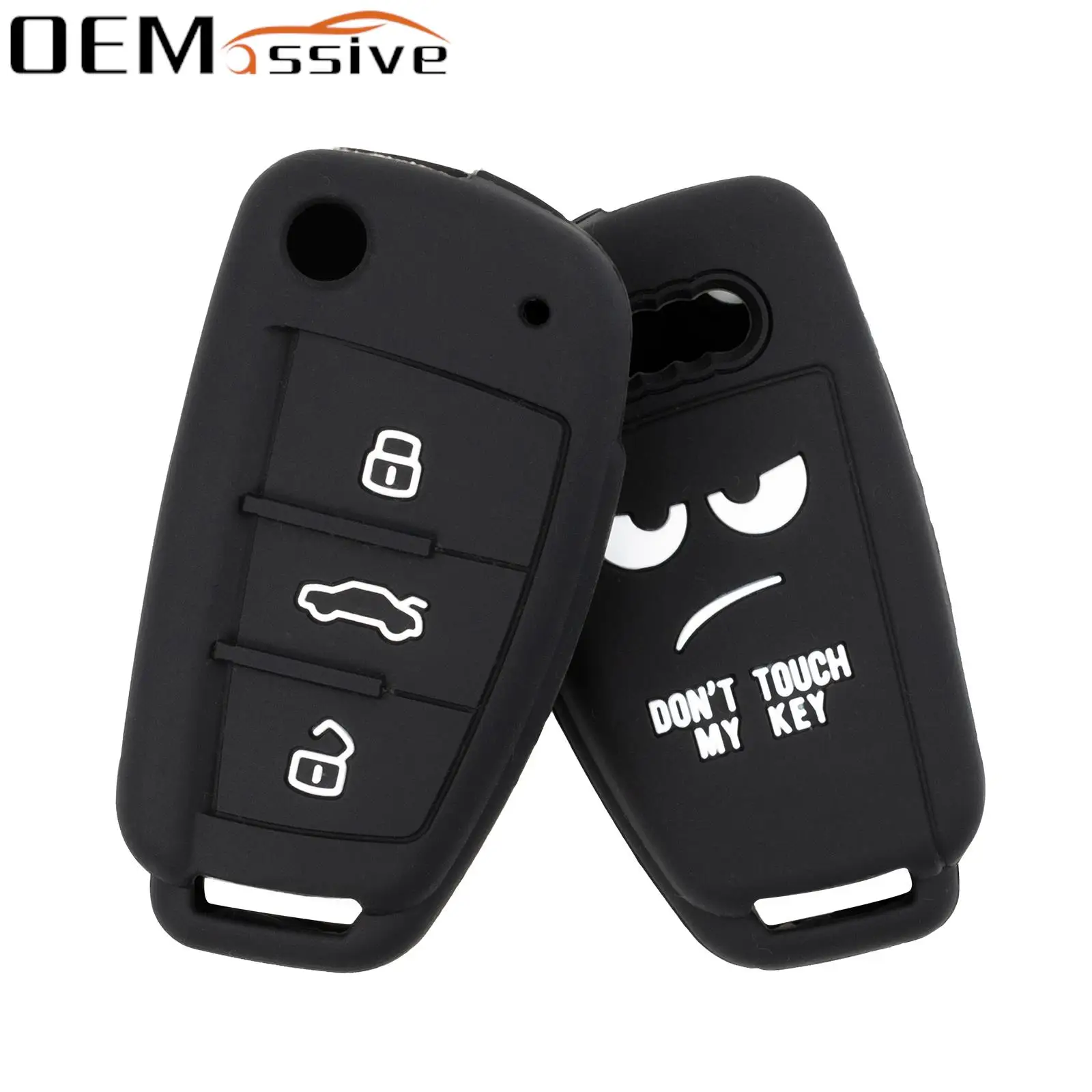 

For Audi A1 S1 A2 A3 S3 A5 A6 A8 S6 Silicone Car Key Cover Shell RS4 RS6 TT Q3 Q7 R8 QUATTRO Flip Remote Key Case Fob Keyless