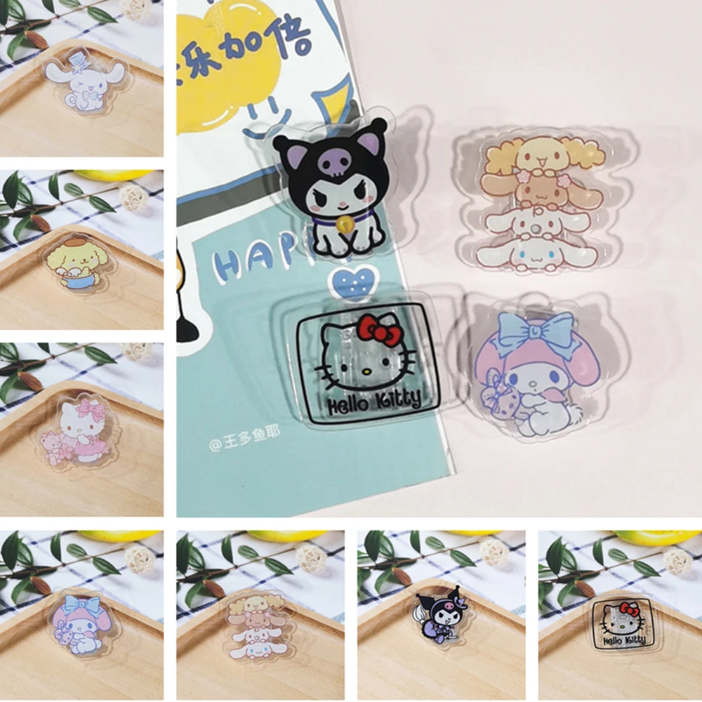 

Милые Акриловые зажимы для связывания Hellokts Kuromi My Melody Мультяшные аниме тест бумажная отделка прозрачные аксессуары