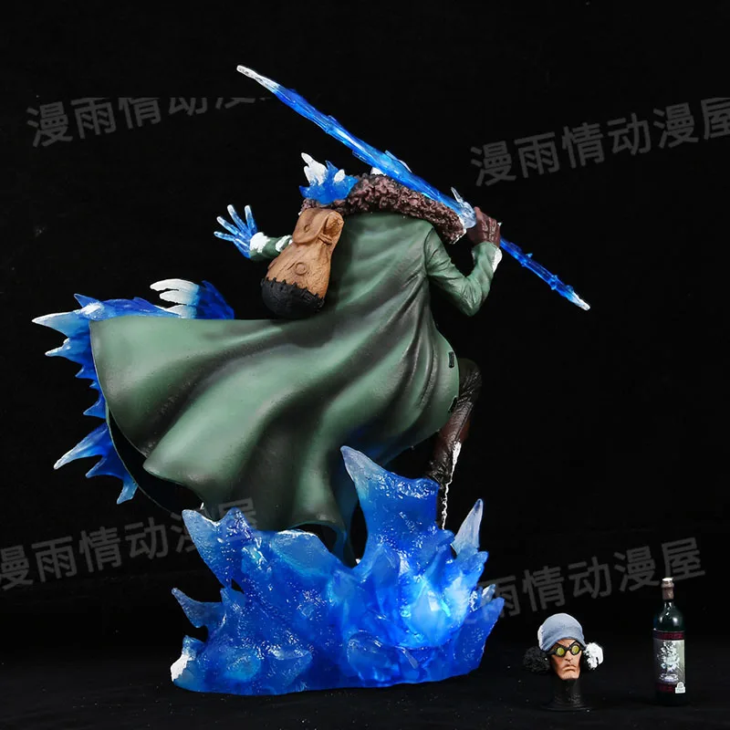 Фигурка Gk One Piece Аниме 30 см Aokiji Kuzan ПВХ 2 Головки Руки Коллекция Украшение Комнаты