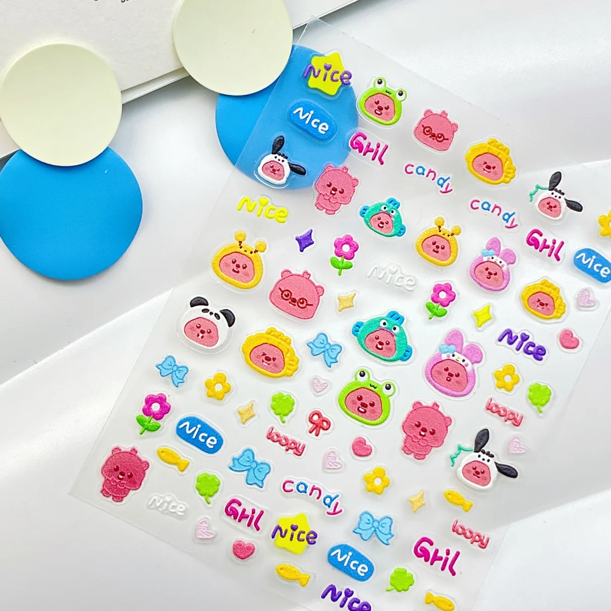 1 лист наклейка для ногтей с изображением Рубина