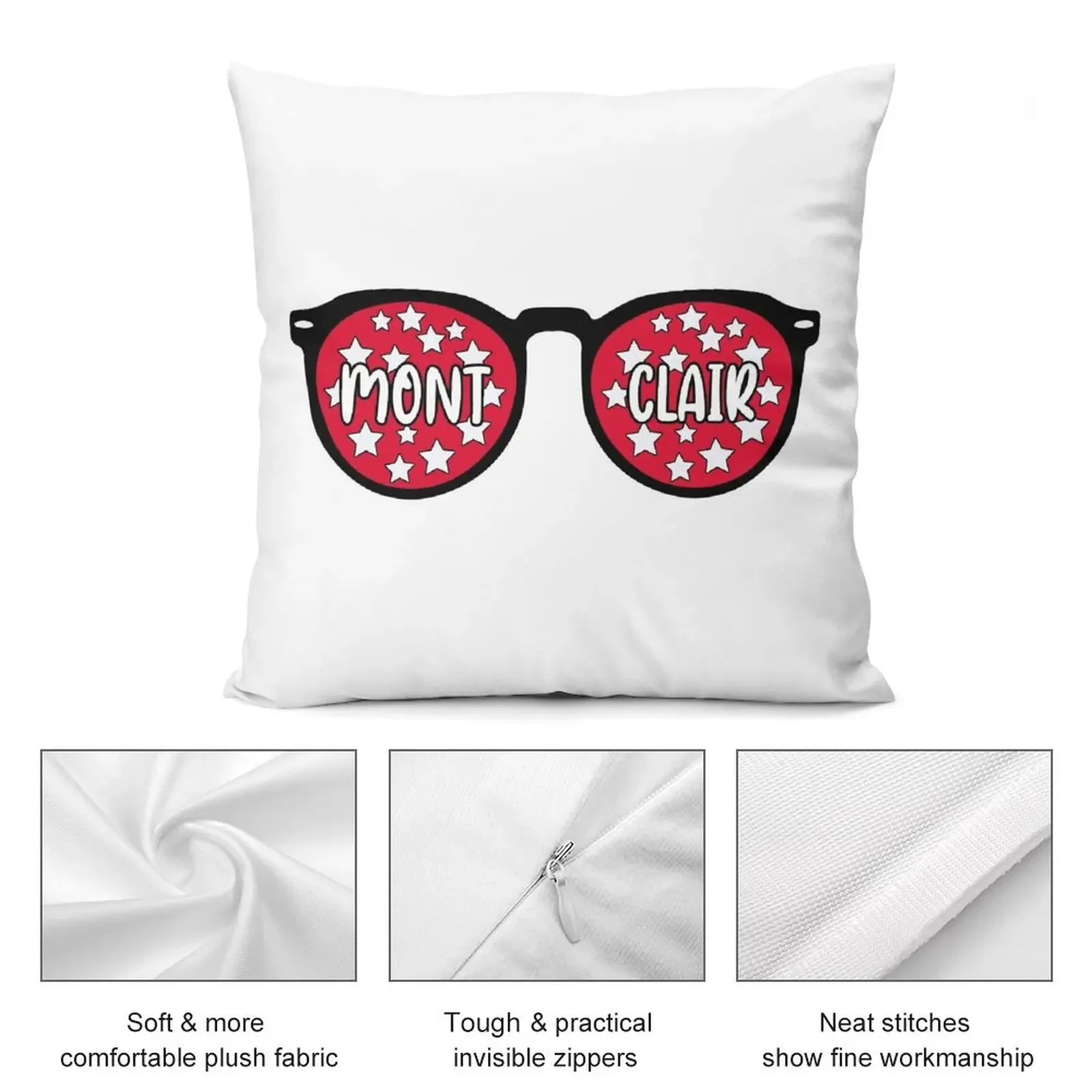 Montclair State Печатная декоративная наволочка из полиэстера