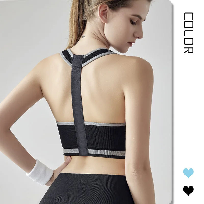 

2023 New Women Sports Underwear Female Fitness Breathable Push Up Bra Beautyful Back Stereotypes Gathered Yoga Lingerie