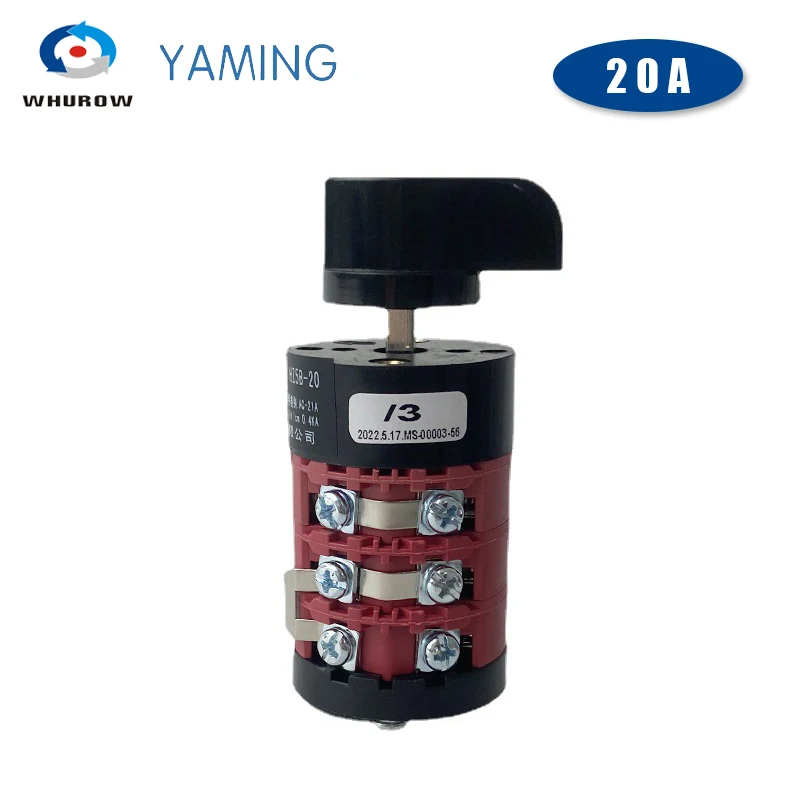 

Кулачковый переключатель на заказ, 0-7 позиций, 20 А, 660 В, 3-полюсные поворотные винты, ручной электрический универсальный переключатель, прерыватель HZ5B-20/7/3