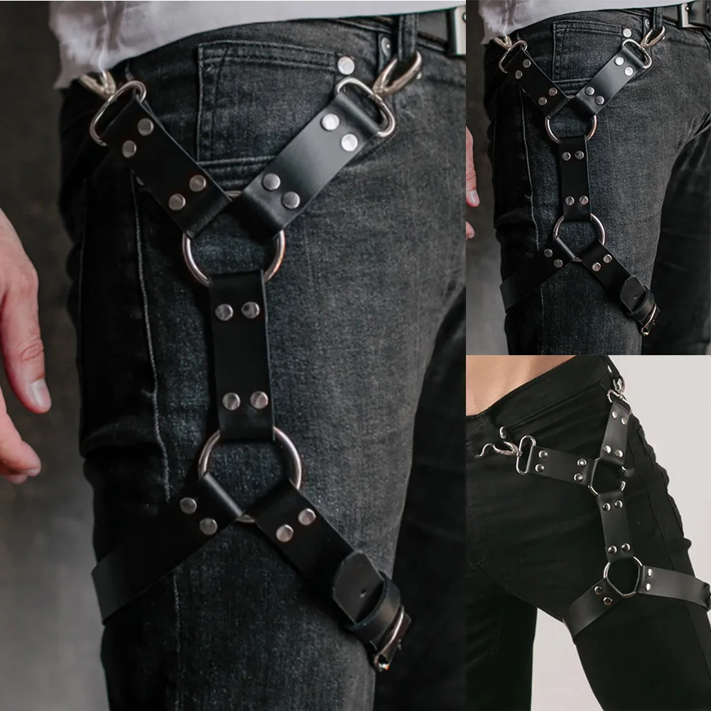 Сексуальные женские и мужские подвязки из искусственной кожи ремни для тела