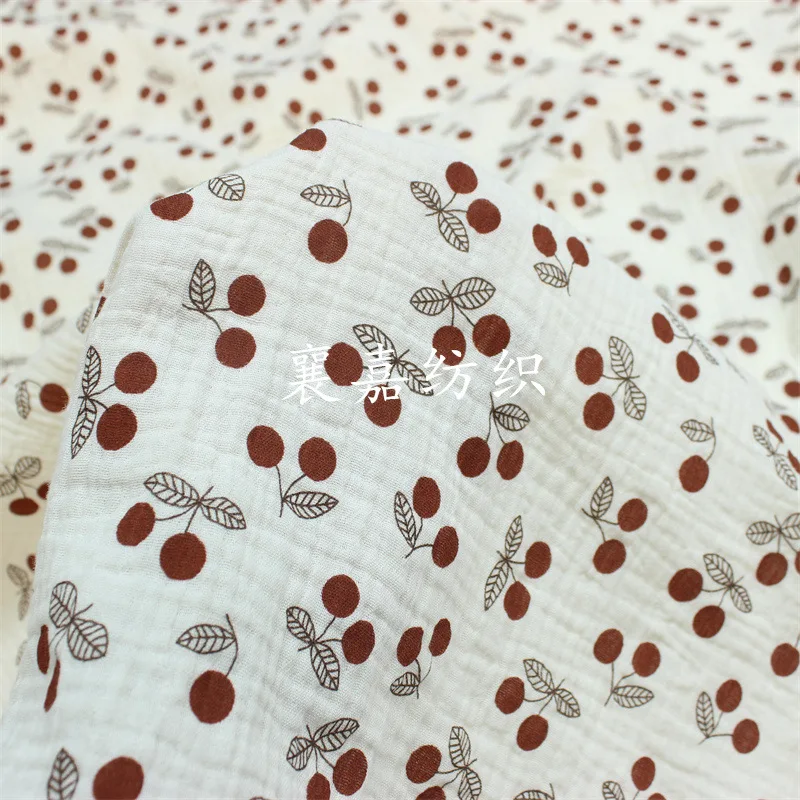 Двухслойная хлопчатобумажная креп-ткань 100x135 см марля ткань с мультяшным принтом