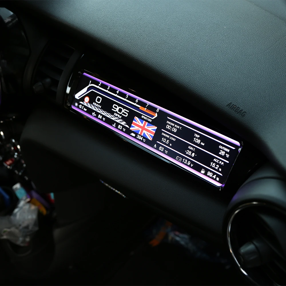 

ЖК-дисплей пассажира для Mini F55 F56 F57 2015-2021, приборная панель, драйвер, цифровая приборная панель, внутренний дисплей Copilot, измеритель скорости