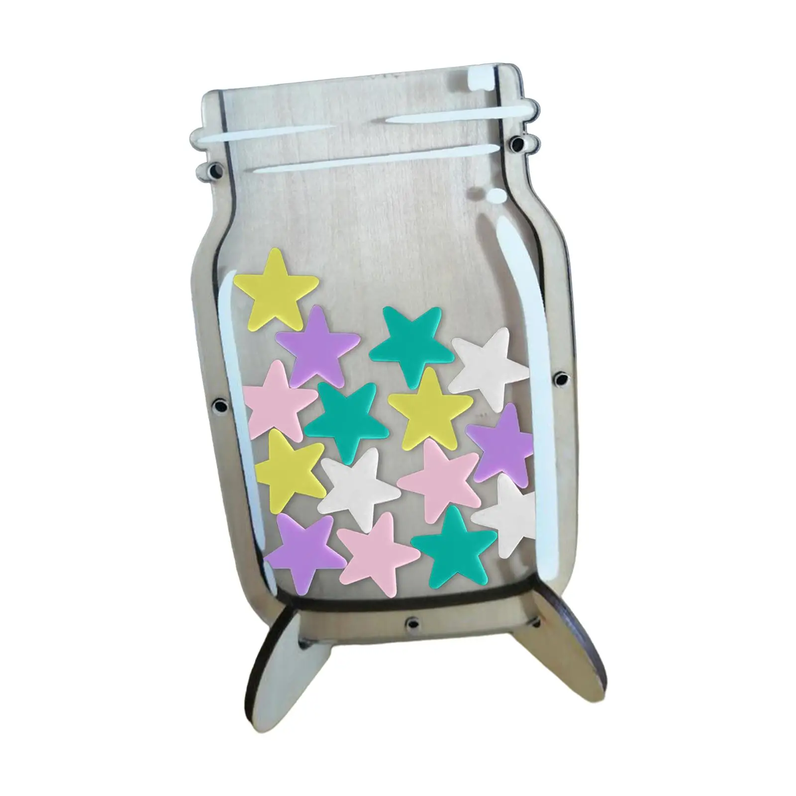 

Wood Reward Jar Reward System with 15 Chips Responsibility Kids Reward Chart for Classroom Training Jar School Ornament