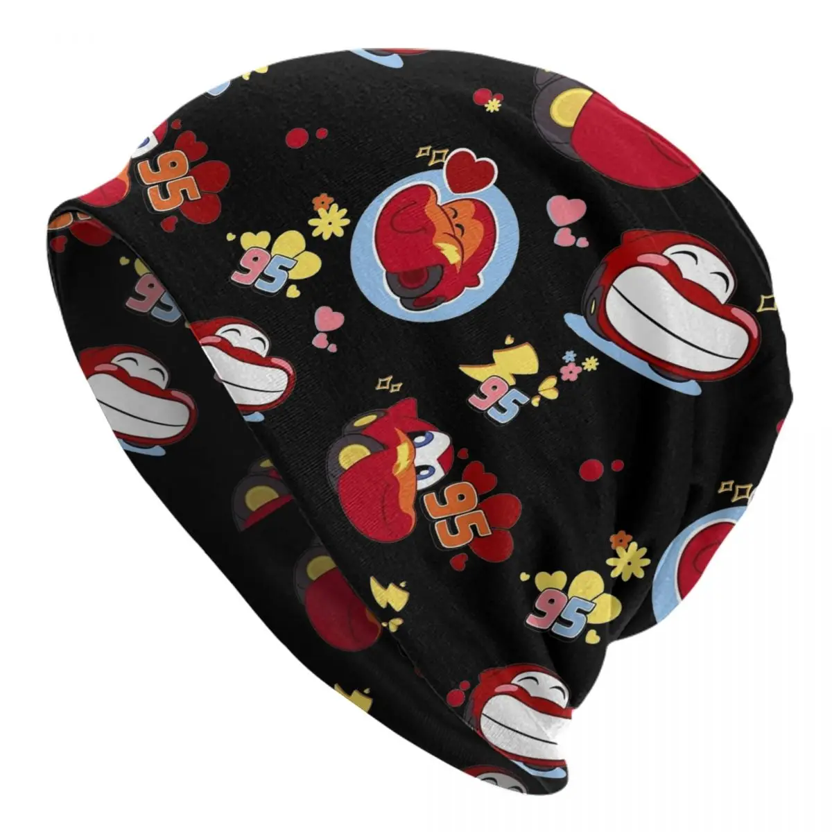 Головной убор Chibi Lightning Mcqueen с машинками крутые уличные шапочки облегающие шапки