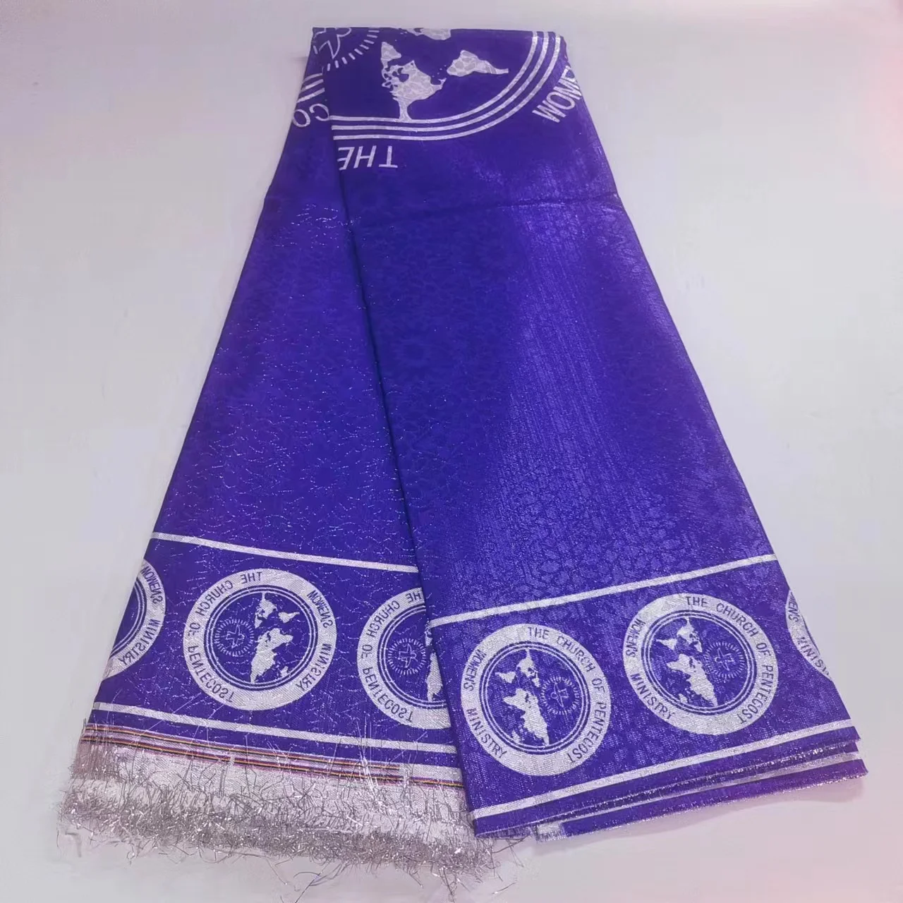 Африканский восковой стиль Kente жаккардовая парчовая кружевная ткань Высокое