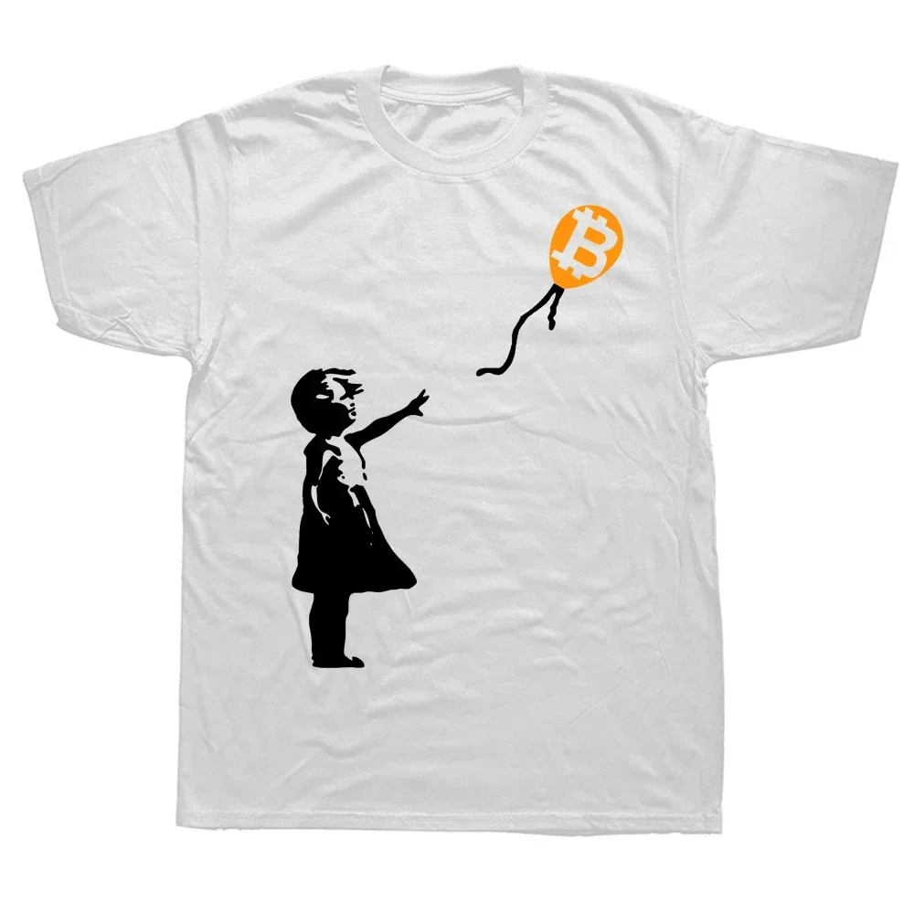 Забавная девушка с Btc воздушным шаром криптовалюин для Cypherpunks футболки уличная