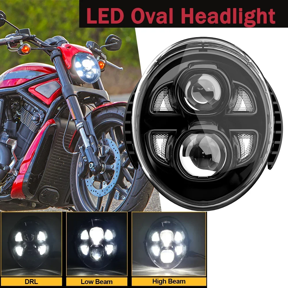 

Мотоциклетная светодиодная фара с дальним ближним светом для Harley Davidson VRod V-Rod VRSC VRSCA VRSCB VRSCF VRSCAW 2002-2017