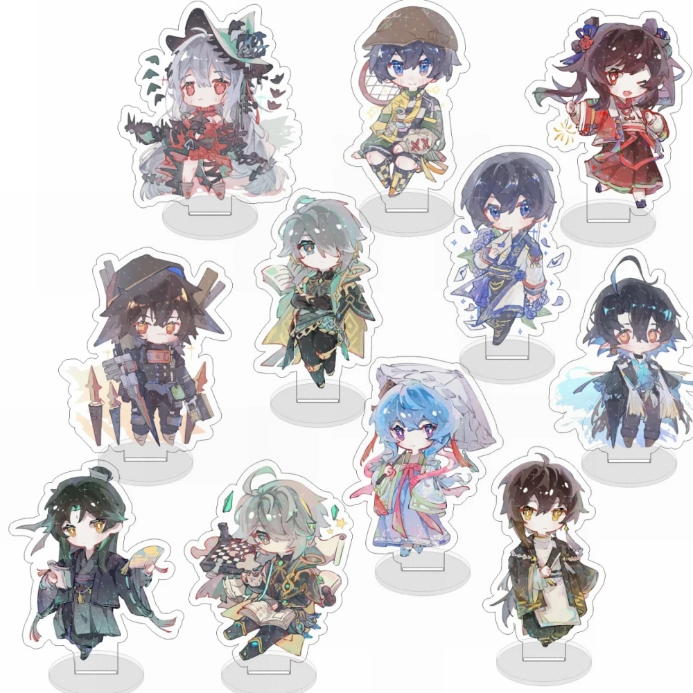 

Anime Game Genshin Impact Figure Acrylic Stand Scaramouche Zhongli Xiao Tartaglia Kaedehara Kazuha Diluc Keychain Cosplay Gift