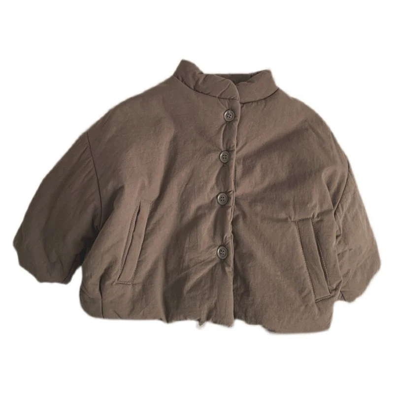 Зимняя одежда для девочек универсальная куртка на хлопковой подкладке в стиле