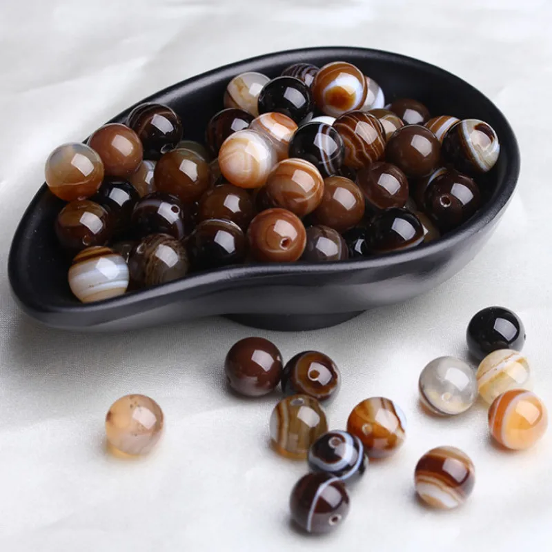 Кофейная полоса агат натуральный очаровательный камень круглые свободные