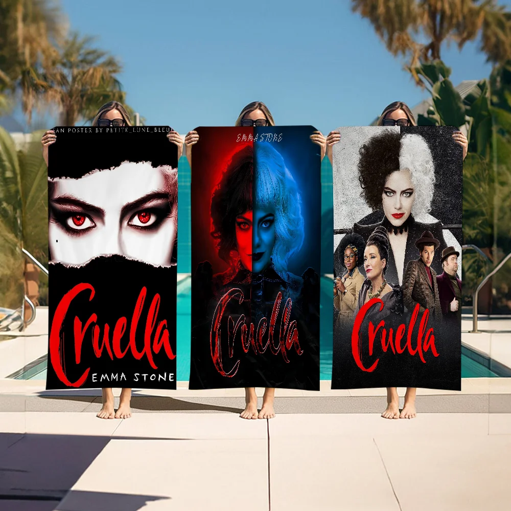 C-Cruella Пляжное Полотенце Из Микрофибры Быстросохнущее Мягкое Впитывающее Для