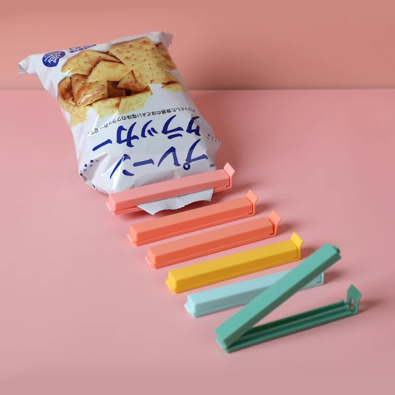 

Уплотнительный зажим, пластиковый пакет, уплотнительный зажим, зажим для свежего хранения закусок и продуктов, зажим для запечатывания чая, смешивание цветов, шесть производителей Wholes