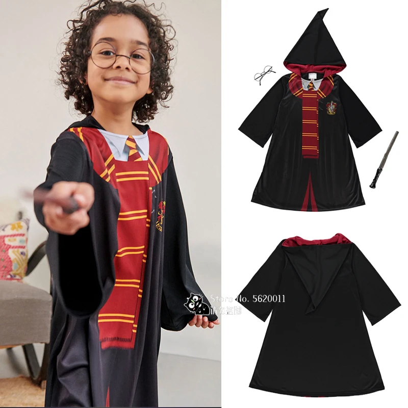 

Детские магические костюмы для косплея на Хэллоуин для мальчиков и девочек, Детский костюм из аниме «магический школьник», одежда для ролев...