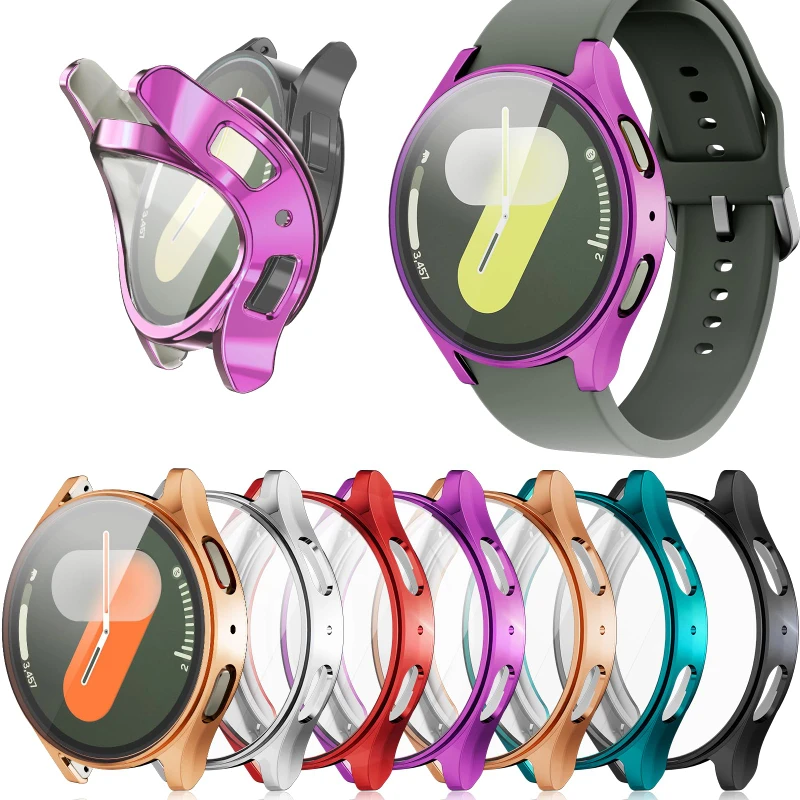 Чехол из ТПУ для Samsung Galaxy Watch 7-6-5-4-FE 40 мм 44 полная защитная крышка силиконовый