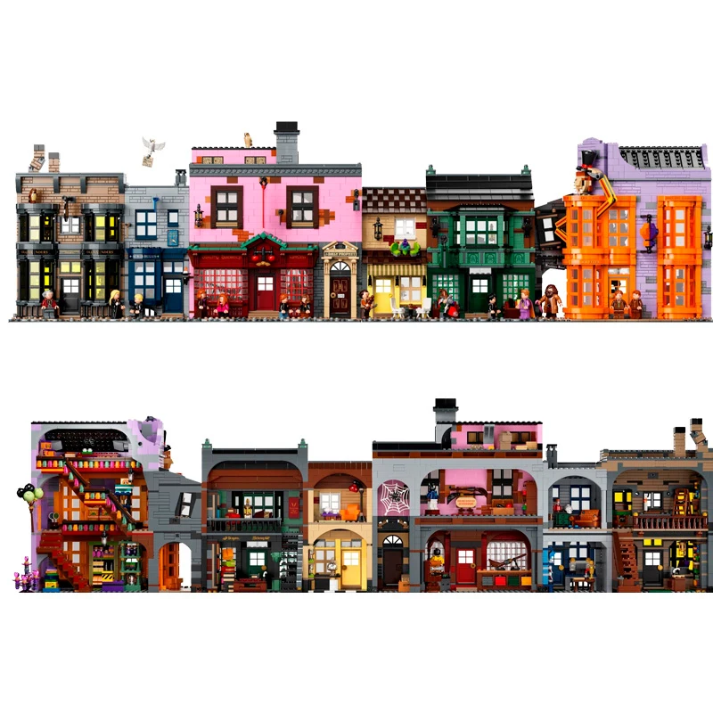 

DIY 5544pcs Diagoned Alley Building Blocks Kits Bricks Classic Movie Series Model Kids DIY Toys For Children Gift 10217 75978