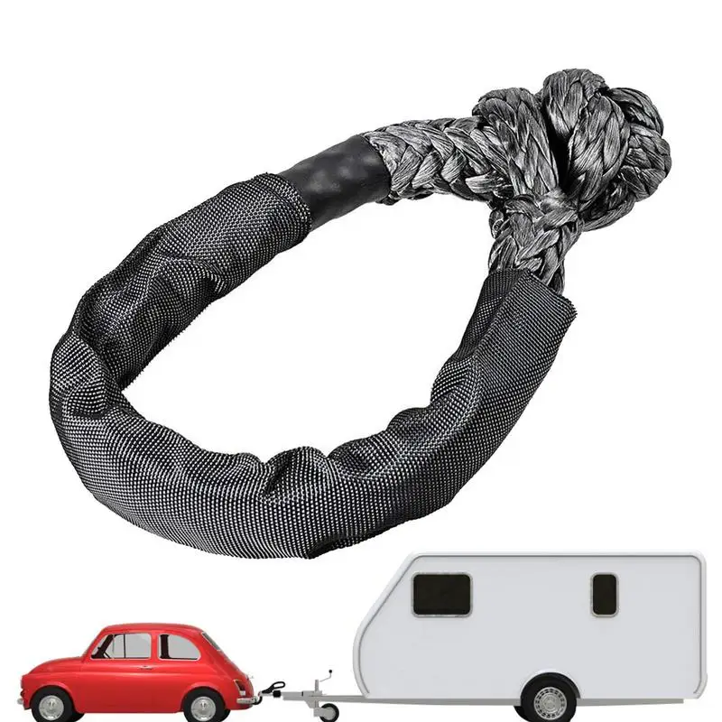 

Recovery Rope Shackles Off Road Recovery Soft Shackles 38000 Lbs Soft Shackles With Heavy-Duty Synthetic Sleeve Towing Winch