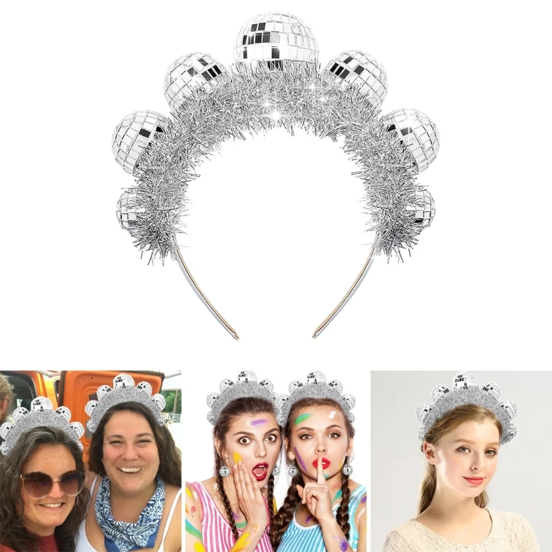 

Balls Headband Music Festival Vintage Headhoop Funk Party Hairhoops Adult Carnivals Party Headgear Women Headdress