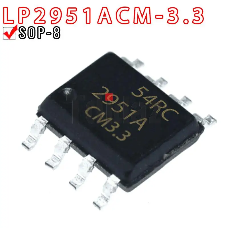 10 шт LP2951ACM-3.3 SOP8 LP2951ACM LP2951 SOP-8 2951A CM3.3 LP2951CMX LP2951CM