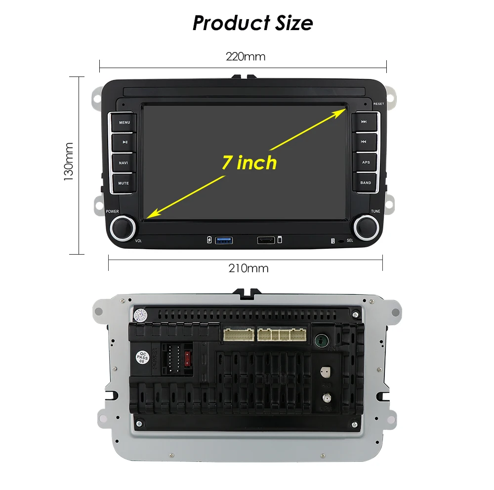 Автомагнитола Carplay мультимедийный плеер на Android с GPS для Volkswagen Touran Sharan Beetle Eos Skoda