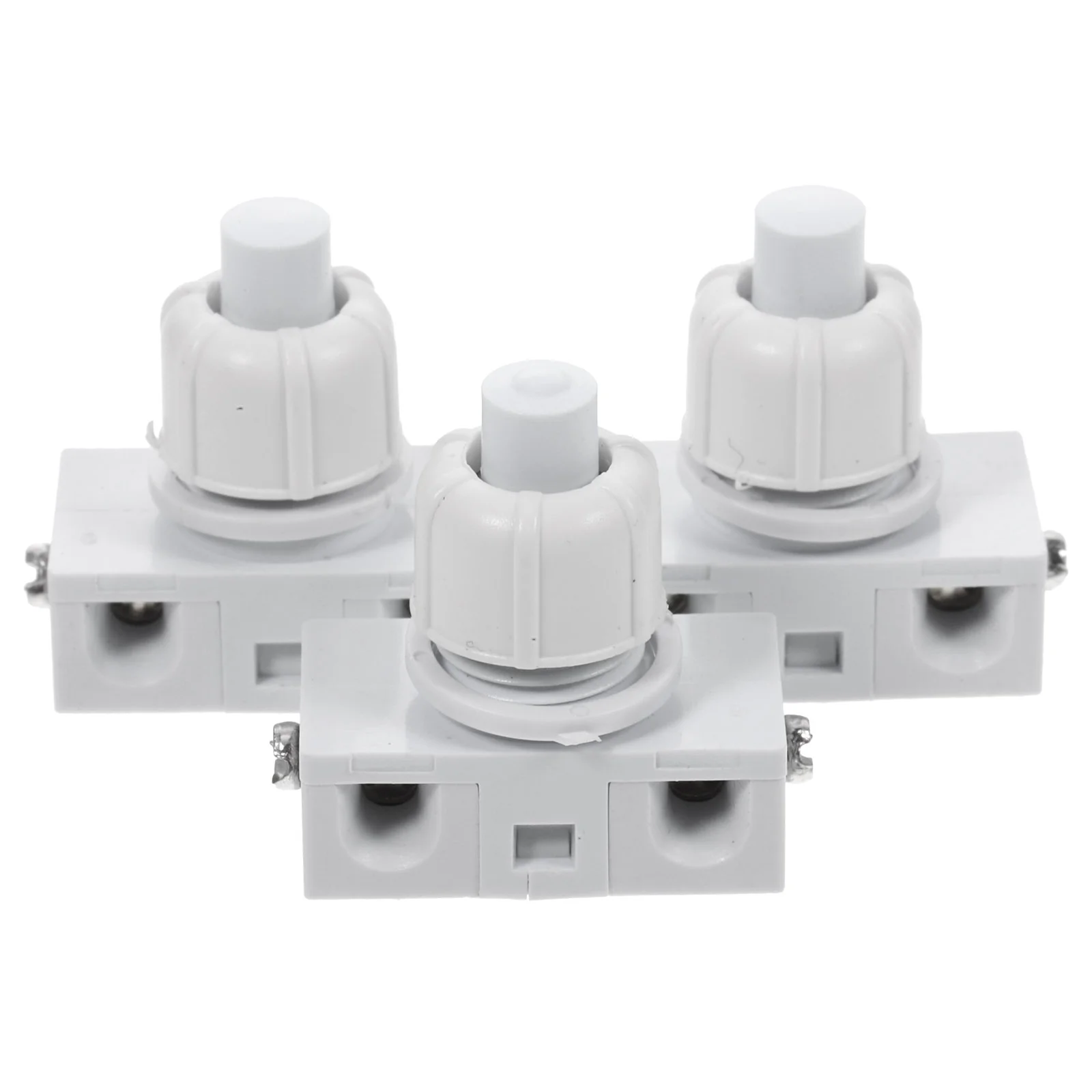 

3 Pcs Switches Home Push Button Light Household For Start Copper Press Replacement Parts