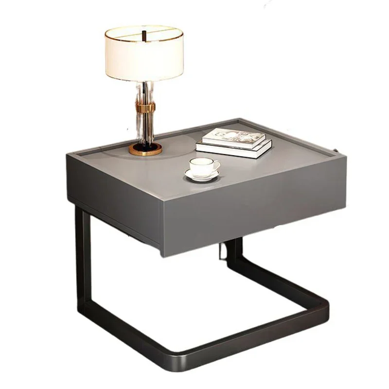 Прямоугольная Минималистичная Современная тумбочка роскошный металлический
